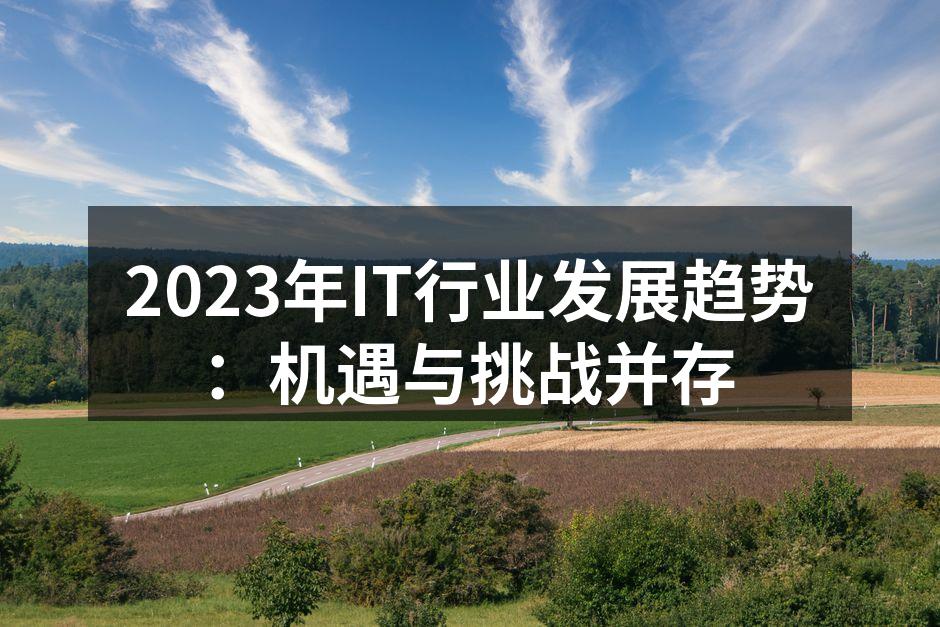 2023年IT行业发展趋势：机遇与挑战并存